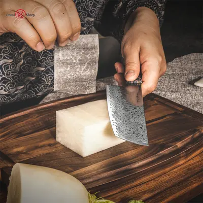67-Layer Damascus Chef Knife with Japanese AUS-10 Steel, Wood Handle