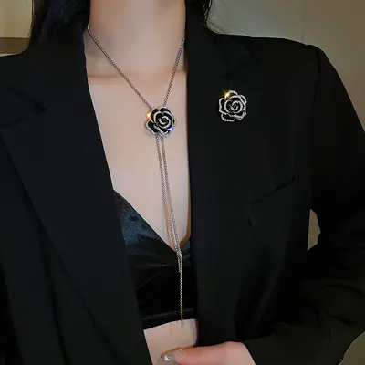 Stainless steel geometric necklace, minimalist design, pendant - 9