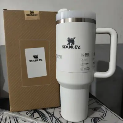 Thermobecher mit Griff und Strohhalm, 304 Edelstahl, große Kapazität - 11