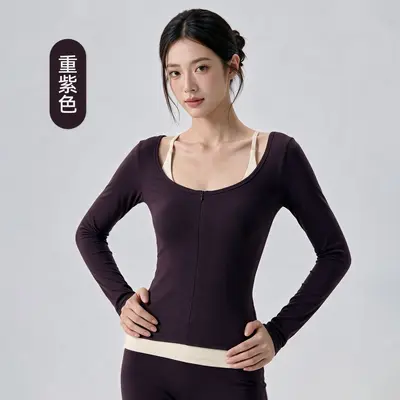 Damen-Zweiteiler-Yoga- und Pilates-Set mit hoher Taille, hohe Elastizität - 11