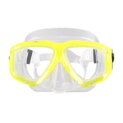 Silicone Swim Goggles and Tempered Glass Diving Mask for Adults