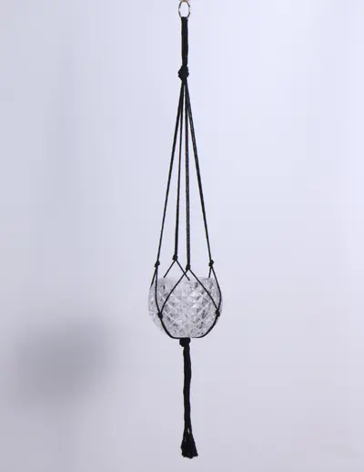 Woven Hanging Planter Basket, Hemp Rope, Indoor and Outdoor - 9