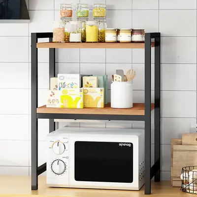 Microwave oven rack kitchen shelf three-tier storage rack countertop oven rack spice storage microwave rack