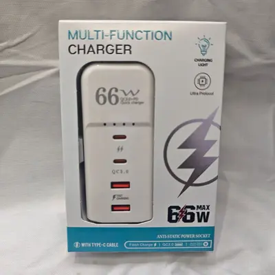 66W Süper Çok Portlu USB Şarj Cihazı PD Akım Tasarrufu Priz Uzatma Kablosu Çok Fonksiyonlu Priz Kablolu Telefon Hızlı Şarj Şarj Başlığı