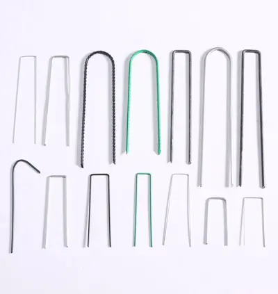 U-Shaped Galvanized Steel Lawn Stakes for Weed Barrier Fabric - 9