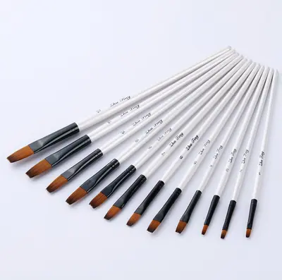 12-teiliger Aquarellpinsel-Set mit spitzer Spitze - 8