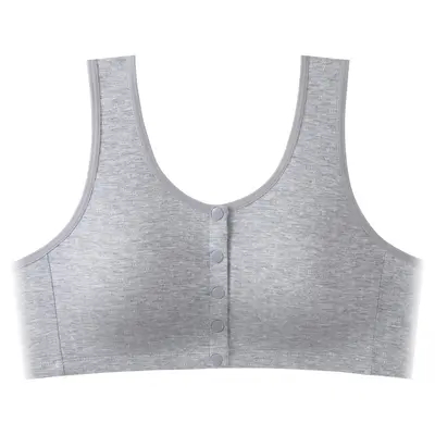 Plus Size Breathable Front-Button Nursing Bra, Padded, Frameless - 7