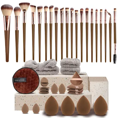 40-Piece Makeup Brush and Beauty Tool Set with Beauty Blender and Face Puff - 8