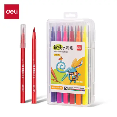 Deli 7067 çok renkli yıkanabilir sanat kalemi seti