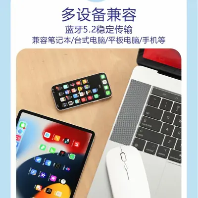 Bluetooth 5.0 Triple-Mode Silent Wireless Mouse with Charging