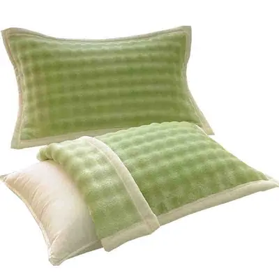 Çift Taraflı Tavşan Peluş Yastık Kılıfı, Kalın Astar, Bağcıklı, Kaymaz, Tek Kişilik - 5