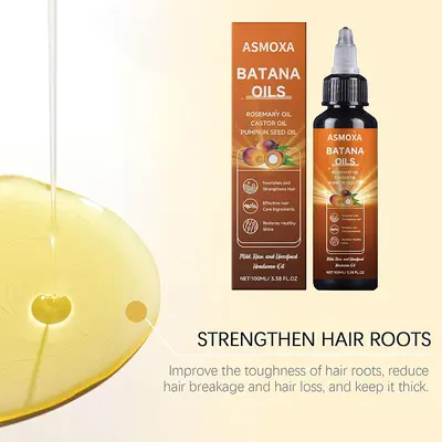 跨境专供Rosemary Batana Hair Oil 4合1迷迭香油蓖麻油护发精油 - 3