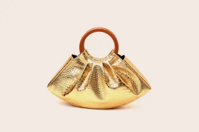 Women's Pleated Cloud Handbag, Evening Bag - 7