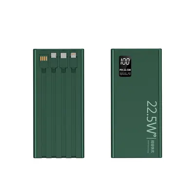 Yeni PD22.5W süper hızlı şarjlı powerbank 20000 mAh süper büyük kapasiteli taşınabilir powerbank dahili kablolu - 9