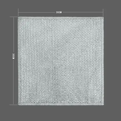 Silver wire mesh kitchen stove steel wire dishwashing cloth oil-resistant, removes grease and dirt, metal wire silver wire cleaning cloth - 9