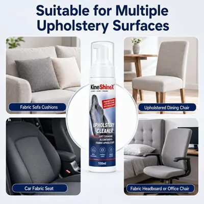 KineShineX Upholstery Foam Cleaner for Sofa and Car Interior Fabric