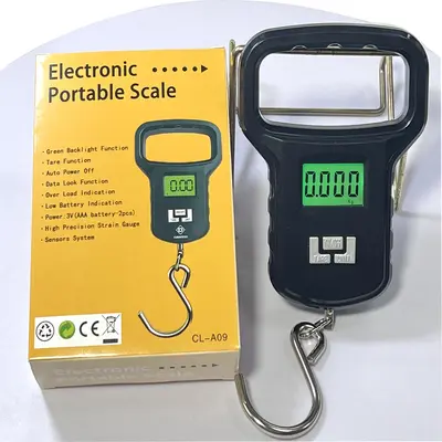 Factory Direct Supply 50kg Portable Electronic Hand Scale Fish Scale Express Delivery Handheld Electronic Scale A09 Hook Scale
