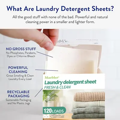 Long-Lasting Fragrance Laundry Sheets for Washing Machines - 3