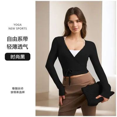 Women's Tie-Strap Yoga Cover-Up, Quick-Dry Summer Top - 9