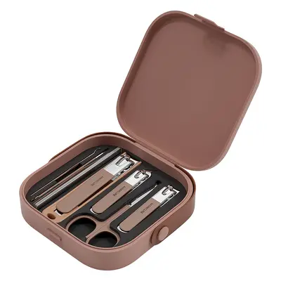 Nail clipper set with ear pick, portable box, stainless steel - 12