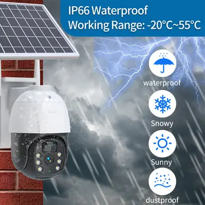 Solar powered night vision camera WiFi with audio intercom