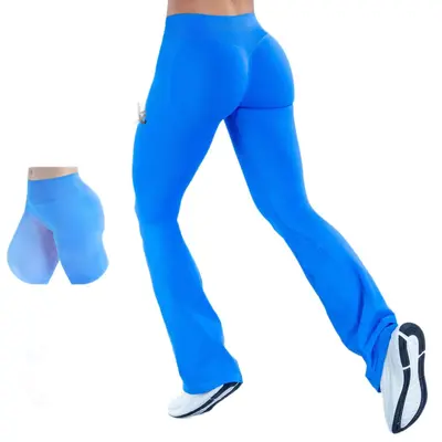Women's Seamless Yoga Flared Pants for Running and Cycling - 5