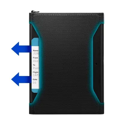 RFID korumalı pasaport kılıfı, çok işlevli belge çantası - 4
