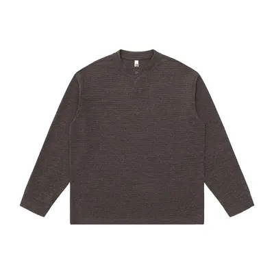Men's Loose Long-Sleeve Basic T-Shirt, Casual Fit