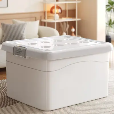 Extra large plastic storage box with wheels
