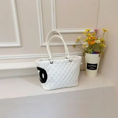 Diamond Quilted Women's Tote Shoulder Bag, Large Capacity, 2026 Style