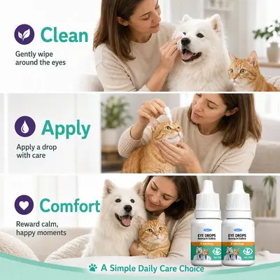 KineShineX Premium Eye Hygiene Solution | Мягкие очищающие капли для собак и кошек | 10 мл - 3