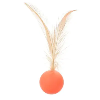 Cat Toy Ball Elastic Feather Bouncing Ball Interactive - 6