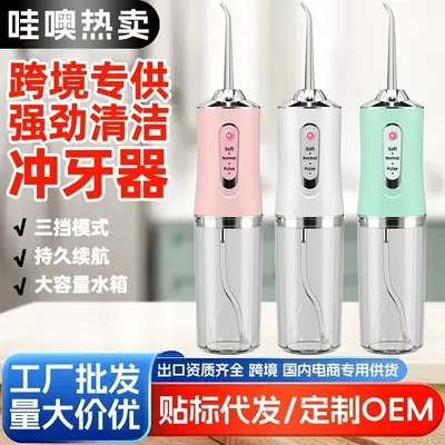 哇喔爆款电动冲牙器便携式家用水牙线冲牙机口腔冲洗牙器洁牙仪