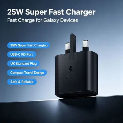 Кросс-бордер зарядное устройство UK Spec PD25W совместимое с зарядкой Samsung S20/S21 Note10 комплект быстрой зарядки адаптер питания