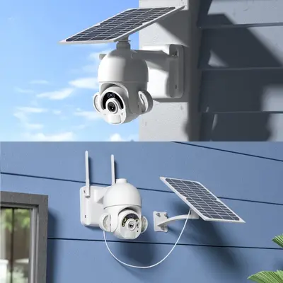 4MP涂鸦智能无线监控安全4G Wifi闭路电视网络太阳能摄像头4g