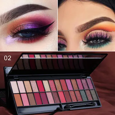 cmaadu 28-Farben Matt- und Schimmer-Lidschattenpalette - 7