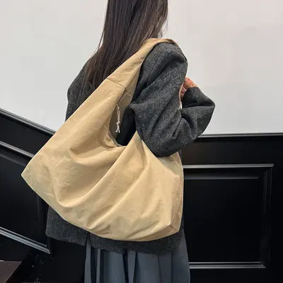 Underarm Bag, Nylon Fabric, Large Capacity, Retro Women's Handbag - 3