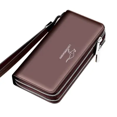 Long Men's Wallet with Multiple Card Slots, Large Capacity and Zipper - 5