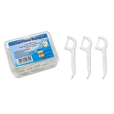 50-Piece Single-Use Ultra-Thin Dental Floss Box - 11
