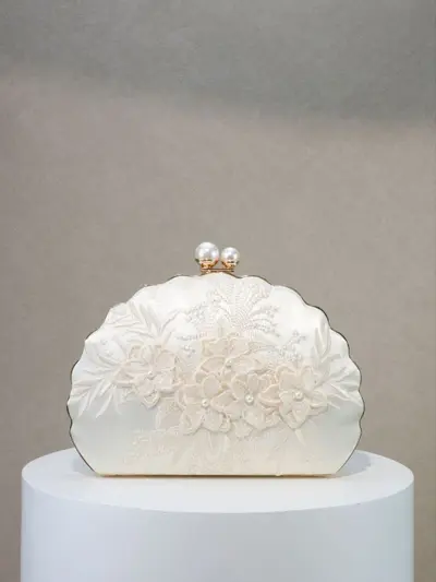 Women's Elegant Clutch, Shell Evening Bag for Parties and Weddings - 4