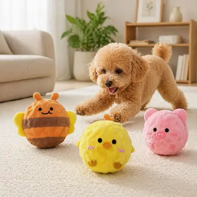 Dog toy cartoon spiky sound ball interactive squeaky