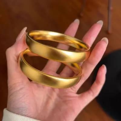24 ayar altın kaplama bileklik, 10mm, çin stilinde