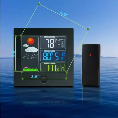 Color Screen RF Wireless Weather Clock with Calendar