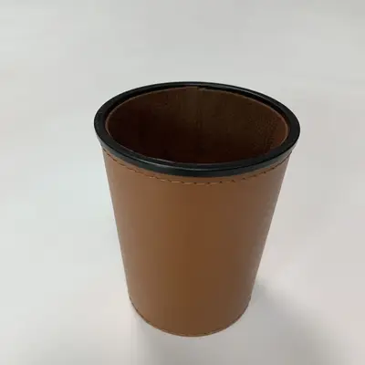 Deri Huni Şeklinde Zar Kabı, Bar ve KTV Oyunları İçin Logo Baskılı Zar Fincanı - 7