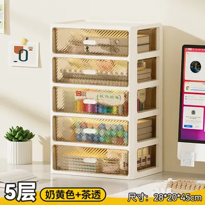 Desktop storage organizer, multi-layer, transparent - 10