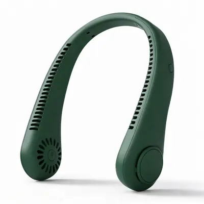 Asılı boyun fanı usb şarjlı tembel yapraksız sessiz rüzgar enerjili büyük sınır ötesi dış mekan mini küçük portatif fan - 12