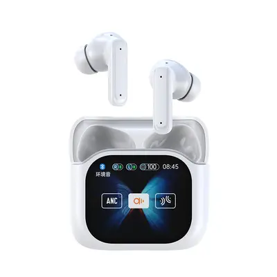 Sınır ötesi popüler JM19 Bluetooth kulaklık, LCD renkli ekran, ANC gürültü azaltma, ENC düşük güç tüketimi 5.4, spor kablosuz. - 11
