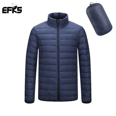 Men's Hooded Cotton Jacket with Stand Collar, Lightweight and Warm - 11