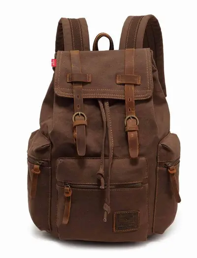 Amazon Best-Selling Vintage Double Shoulder Backpack Men's Laptop Travel Bag Trendy Fashion Unisex Backpack In Stock - 12