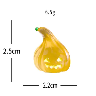 Halloween Luminous Pumpkin Figurine, Miniature Decoration, DIY Accessory - 13